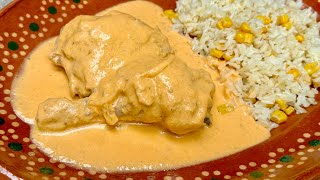 POLLO EN CREMA RANCHERA CON ARROZ A LA MANTEQUILLA  RECETAS MEXICANAS Demicorazonatucocina [upl. by Ecadnac]