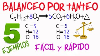 ⚖️ BALANCEO de ecuaciones por TANTEO Fácil y Rápido  QUÍMICA [upl. by Nahtaneoj317]