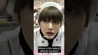 Baker Taetaes cute shoulder dance🤣 v taehyung [upl. by Erfert]