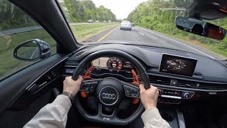 2018 Audi S4 30T  POV Test Drive  060 [upl. by Ebberta]