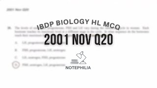 IB Biology HLSL 2001 Nov Paper 1 Q20 [upl. by Concha]