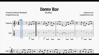 Danny Boy Partitura y Tablatura PDF de Guitarra en Fa Mayor Tabs [upl. by Adanama126]