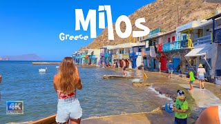 MILOS GREECE 🇬🇷 THE ISLAND WITH PICTURESQUE FISHING VILLAGES  4K HDR [upl. by Bryanty]