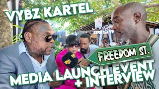 SEANI B SPEAKS WITH VYBZ KARTEL AT THE FREEDOM STREET MEDIA LAUNCH IN KINGSTON JAMAICA [upl. by Yrrap188]