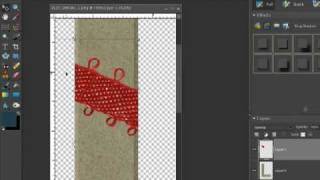 Wrapping Ribbon Around Digital Elements  Digital Scrapbooking Tutorial [upl. by Sixela59]