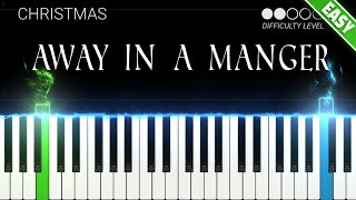 Away in a Manger  Christmas  EASY Piano Tutorial [upl. by Sachi74]