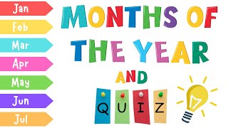 Months of the Year Fun Quiz and Catchy Song for Kids  4K [upl. by Iegres]