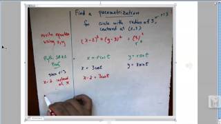 6 3 Find Parametrization for Circle [upl. by Fey974]