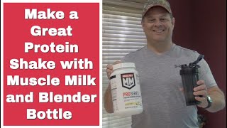 REVIEW Muscle Milk Pro Series Protein Powder Supplement and the Blender Bottle [upl. by Tarabar]