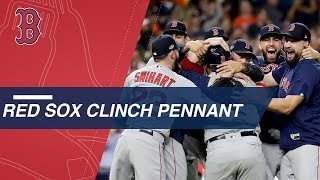 Red Sox clinch American League pennant and advance to World Series [upl. by Leahciam]