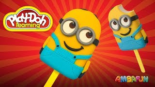 How to Make Play Doh Bob the Minion Learning Playdough for Kids Toddlers DIY Cartoon Character [upl. by Stargell]