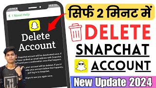 How To DELETE Snapchat Account 2024 Permanently NEW UPDATE  Snapchat Account Delete Kaise Kare [upl. by Dunlavy298]