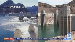 Hoover Dam reservoir reaches recordlow water levels concerning hydropower supply to SoCal [upl. by Aihseyt556]