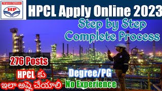 HPCL Apply Online TeluguHPCL Form Fill Up 2023 Engineer OfficerHow to apply hpcl latest jobs 2023 [upl. by Nunciata593]