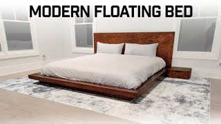 HOW TO  Modern Floating Platform Bed [upl. by Ciccia152]