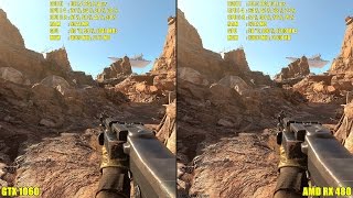 Star Wars Battlefront GTX 1060 Vs AMD RX 480 Frame Rate Comparison [upl. by Nylecaj]