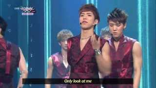 100  Want U Back 20130615 Music Bank w Eng Lyrics [upl. by Stephanie]