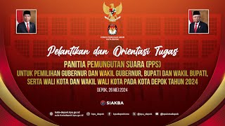 Pengambilan SumpahJanji dan Pelantikan Anggota PPS Pemilu Tahun 2024 seKota Depok [upl. by Nomla]