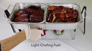 How To Setting Up A Wire Rack Chafer for Hot Food [upl. by Solhcin703]