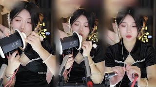 ASMR Ear Blowing amp ASMR Ear Cleaning for relaxation  Lu Zai ASMR  2024072 [upl. by Atiluap]