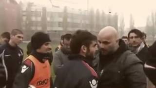 Ultras Capo of Piacenza Italy confronting with players after losing in Derby [upl. by Clance]