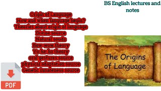 Origin of Language How language has evolved Theories about origin of language [upl. by Etnuahs]