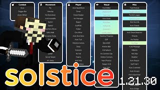 Download The BEST Minecraft Bedrock Hacked Client  SOLSTICE 12130 [upl. by Schaffel]