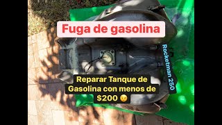 REPARACION TANQUE DE GASOLINA ROCKETMAN 250PEGATANKE [upl. by Mulry]