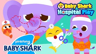 ✨NEW The Elephant’s Nose Has Gone Flat  Baby Shark Doctor  Hospital Play  Baby Shark Official [upl. by Rimas]