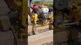 Drill machine 👀 hool kiya ja raha hai🚧 railway construction line WestBengal India trendingworksite [upl. by Labana]