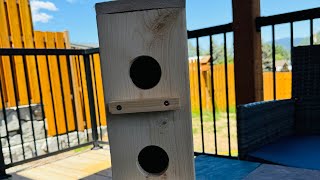 Birdhouse Easy steps to make a birdhouse woodworking birds farmbirds birdhouses wood farmlife [upl. by Thayer]