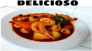 Deliciosa receta caldo de camarones super facil [upl. by Enicar]