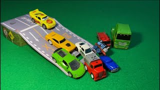 Review and Slope Driving Test Mini Car Truck Disney Pixar Police Car  ASMR [upl. by Los]