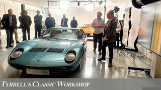 Unveiling Lamborghini Legends A Danish Special with Iain Tyrrell  Tyrrells Classic Workshop [upl. by Ahtekal359]