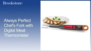 Always Perfect Chefs Fork with Digital Meat Thermometer [upl. by Llerdnam]