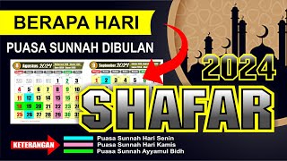 Puasa Safar berapa hari  Jadwal Puasa Sunnah dibulan Safar 14462024  Kalender 2024  Rebo Wekasan [upl. by Kitty]