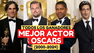 OSCARS GANADORES A MEJOR ACTOR 20002024 [upl. by Ecnerret]