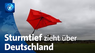 Unwetter Sturmtief zieht über Deutschland [upl. by Mcgrody553]