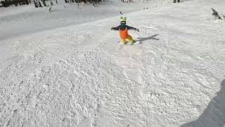 6 year old on “the wall” at kirkwood ski resort [upl. by Ivets]