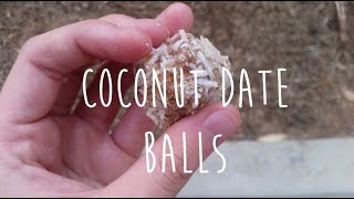 Coconut Date Balls Recipe Vegan [upl. by Hooke]