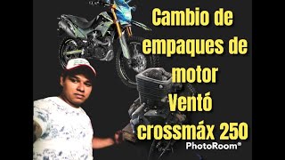 cambio de empaques de motor vento crossmax 250 [upl. by Figone739]