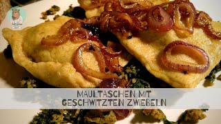 Maultaschen mit geschwitzten Zwiebeln selbst gefertigt 🍗  Kochen mit Tom [upl. by Roe]