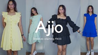 Ajio Summer Dress Haul  at Just 500  Cute Trendy amp Affordable Summer Dresses [upl. by Eelloh]