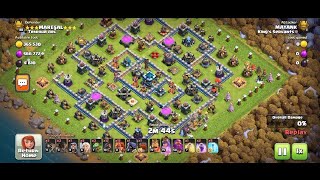 Th13  Queen charge hog valk attack  Healer Hogs Valkyrie attack [upl. by Eico]