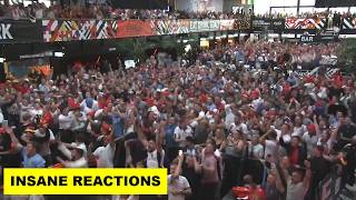 England Insane Fan Reactions to Saka Goal vs Switzerland [upl. by Henryson]