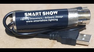 SmartShow USB to DMX from Ebay setup and simple testing [upl. by Einalam]