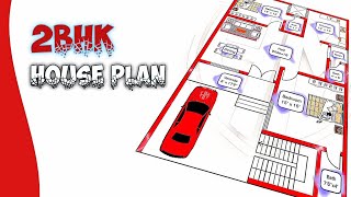 35x50 2 BHK Home Design with Car Parking  Modern House Plan [upl. by Mord]