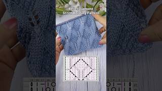 How to knit Diamond Pattern knitstitch knittingpattern diamondstitch knittingdesign stricken [upl. by Culberson]