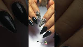 Uñitas negras 🖤🥺🫶uñas nails uñas2023 [upl. by Nimajnab]