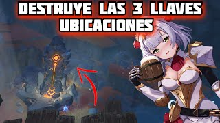 DESTRUYE LAS 3 LLAVES ROCOSAS RESTANTES GENSHIN IMPACT 26 SIMA [upl. by Mcclain]